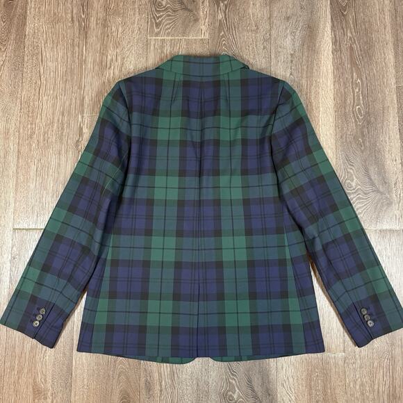 J Crew Black Watch Plaid Sz 6 Blazer Academia Old Money Preppy Women - Picture 13 of 13